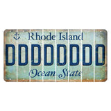 Rhode Island Ocean Cut License Plate Strips (Set of 8) D