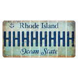 Rhode Island Ocean Cut License Plate Strips (Set of 8) H