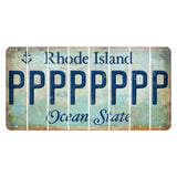 Rhode Island Ocean Cut License Plate Strips (Set of 8) P