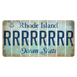 Rhode Island Ocean Cut License Plate Strips (Set of 8) R