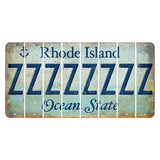 Rhode Island Ocean Cut License Plate Strips (Set of 8) Z