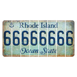 Rhode Island Ocean Cut License Plate Strips (Set of 8) 6