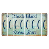 Rhode Island Ocean Cut License Plate Strips (Set of 8) Parenthesis - Left