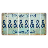 Rhode Island Ocean Cut License Plate Strips (Set of 8) And Sign