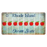 Rhode Island Ocean Cut License Plate Strips (Set of 8) Apple