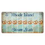 Rhode Island Ocean Cut License Plate Strips (Set of 8) Pretzel