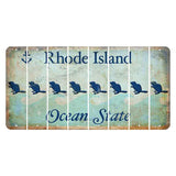 Rhode Island Ocean Cut License Plate Strips (Set of 8) Beaver