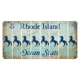 Rhode Island Ocean Cut License Plate Strips (Set of 8) Horse