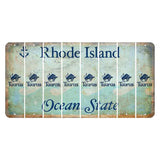 Rhode Island Ocean Cut License Plate Strips (Set of 8) Zodiac Sign - Taurus