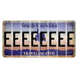 South Carolina Travel2SC Cut License Plate Strips (Set of 8) E
