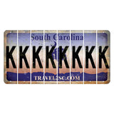 South Carolina Travel2SC Cut License Plate Strips (Set of 8) K