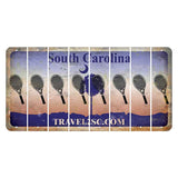 South Carolina Travel2SC Cut License Plate Strips (Set of 8) Tennis Racket