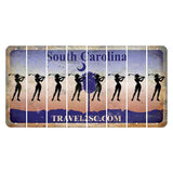 South Carolina Travel2SC Cut License Plate Strips (Set of 8) Female Golfer