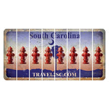 South Carolina Travel2SC Cut License Plate Strips (Set of 8) Fire Hydrant