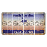 South Carolina Travel2SC Cut License Plate Strips (Set of 8) Volleyball