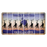 South Carolina Travel2SC Cut License Plate Strips (Set of 8) Monkey
