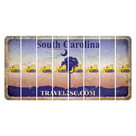 South Carolina Travel2SC Cut License Plate Strips (Set of 8) Dozer