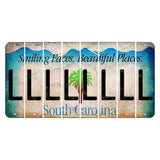 South Carolina Smiling Faces Cut License Plate Strips (Set of 8) L