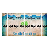 South Carolina Smiling Faces Cut License Plate Strips (Set of 8) Trailer