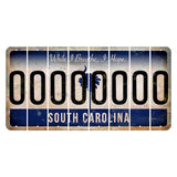 South Carolina While I Breathe Cut License Plate Strips (Set of 8) O