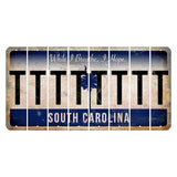 South Carolina While I Breathe Cut License Plate Strips (Set of 8) T