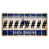 South Carolina While I Breathe Cut License Plate Strips (Set of 8) Hashtag