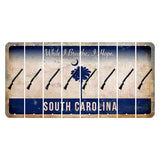 South Carolina While I Breathe Cut License Plate Strips (Set of 8) Shotgun