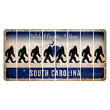 South Carolina While I Breathe Cut License Plate Strips (Set of 8) Bigfoot