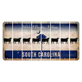 South Carolina While I Breathe Cut License Plate Strips (Set of 8) Dairy Cow