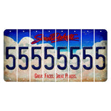 South Dakota Great Faces Great Places Cut License Plate Strips (Set of 8) 5