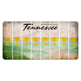 Tennessee Green Rolling Hills Cut License Plate Strips (Set of 8) Trophy