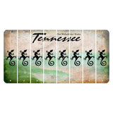 Tennessee Green Rolling Hills Cut License Plate Strips (Set of 8) Gecko