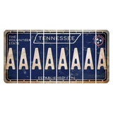 Tennessee Blue Cut License Plate Strips (Set of 8) A