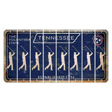 Tennessee Blue Cut License Plate Strips (Set of 8) Male Golfer