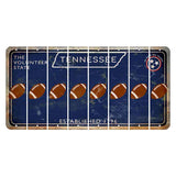 Tennessee Blue Cut License Plate Strips (Set of 8) Football