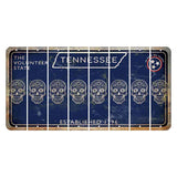 Tennessee Blue Cut License Plate Strips (Set of 8) Sugar Skull
