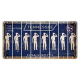 Tennessee Blue Cut License Plate Strips (Set of 8) Police Officer