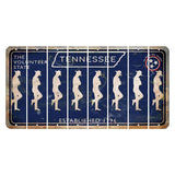 Tennessee Blue Cut License Plate Strips (Set of 8) Cowboy - Leaning