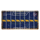 Tennessee Blue Cut License Plate Strips (Set of 8) Dump Truck