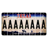 Texas Space Shuttle Cut License Plate Strips (Set of 8) A