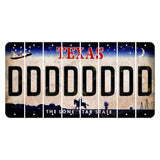 Texas Space Shuttle Cut License Plate Strips (Set of 8) D