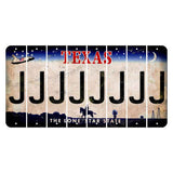 Texas Space Shuttle Cut License Plate Strips (Set of 8) J