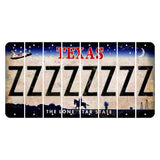 Texas Space Shuttle Cut License Plate Strips (Set of 8) Z