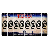 Texas Space Shuttle Cut License Plate Strips (Set of 8) At Sign