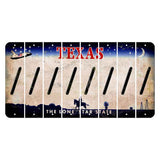Texas Space Shuttle Cut License Plate Strips (Set of 8) Forward Slash