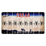 Texas Space Shuttle Cut License Plate Strips (Set of 8) Spider