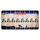 Texas Space Shuttle Cut License Plate Strips (Set of 8) Santa Claus