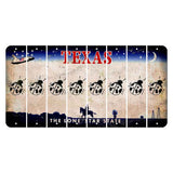 Texas Space Shuttle Cut License Plate Strips (Set of 8) Ladybug