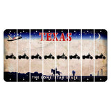 Texas Space Shuttle Cut License Plate Strips (Set of 8) Motorcycle