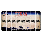 Texas Space Shuttle Cut License Plate Strips (Set of 8) Camper